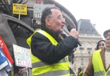 Χαιρετισμός του Παν. Λαφαζάνη στη συγκέντρωση των «κίτρινων γιλέκων» στο Παρίσι