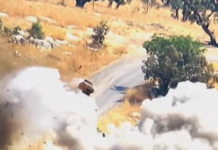 Τουρκικό τεθωρακισμένο που πλησίασε
