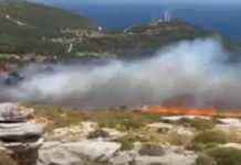 Μαίνεται η πυρκαγιά στα Μεσοχώρια Ευβοίας