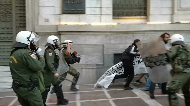 στη φοιτητική διαδήλωση της Αθήνας
