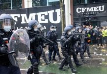 Πλαστικές σφαίρες κατά διαδηλωτών