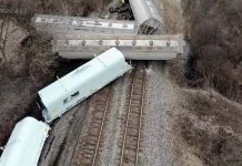 Εμπορευματική αμαξοστοιχία εκτροχιάστηκε κοντά στο Μουρ της Οκλαχόμα(VIDEO)