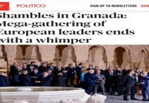 Politico:-“Μακελειό στη Γρανάδα:-Η μεγάλη σύναξη των Ευρωπαίων ηγετών τελειώνει με κλαψούρισμα”