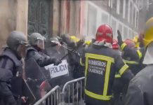 Ισπανία:-Οι πυροσβέστες απεργούν τέσσερις μήνες-Άγρια επεισόδια με αστυνομικούς