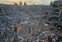 Πυκνοκατοικημένη περιοχή Γάζας αποδεκατίζεται από βομβαρδισμό των Σιωνιστών του Ισραήλ-Νετανιάχου σαδιστή παραιτήσου