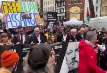 Λονδίνο-Πορεία υπέρ του Julian Assange