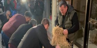 Λάρισα: Αγροτικό «μπλόκο» και σανό σε γραφεία βουλευτών της ΝΔ