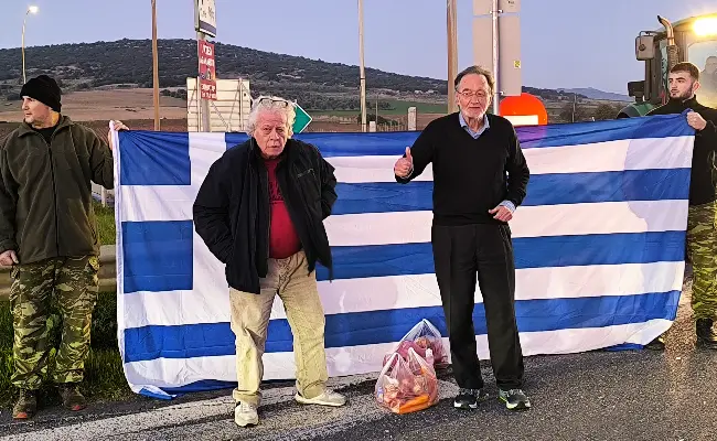 Δημοκρατικό Κίνημα Εθνικής Απελευθέρωσης (ΔΗ.Κ.Ε.Α.)-Π.Λαφαζάνης, Α.Πάγκας, Κ.Κότσιαλος, Γιαν. Ηλωρίδης στα αγροτικά μπλόκα από Σχηματάρι έως Νίκαια