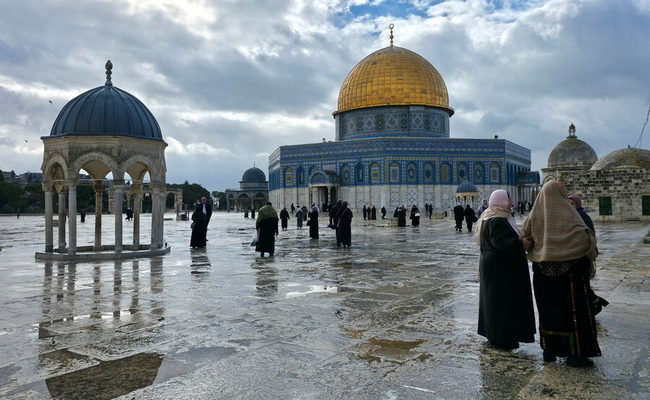 Friday prayers during the holy month of Ramadan at Al-Aqsa Mosque