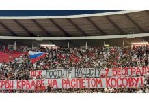 ”Ερυθρός Αστέρας”: Έκαναν το γήπεδο διαδήλωση κατά του Ζελένσκι και του Βούτσιτς!