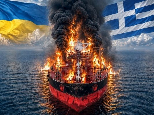 Οι Ουκρανοί πυρπόλησαν το ελληνόκτητο Skiros στο Novorossiysk – Διασυρμός Γεραπετρίτη